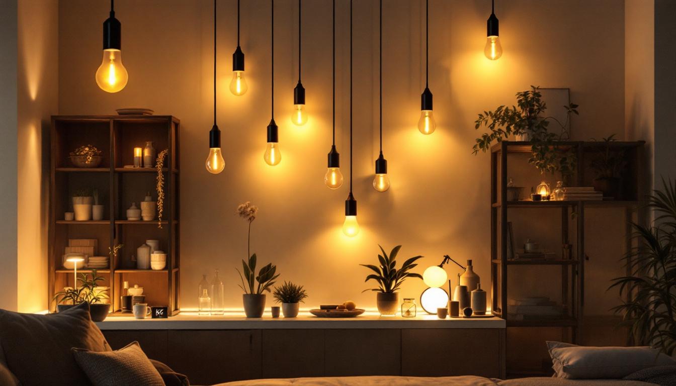 A photograph of a well-lit living space featuring an array of modern