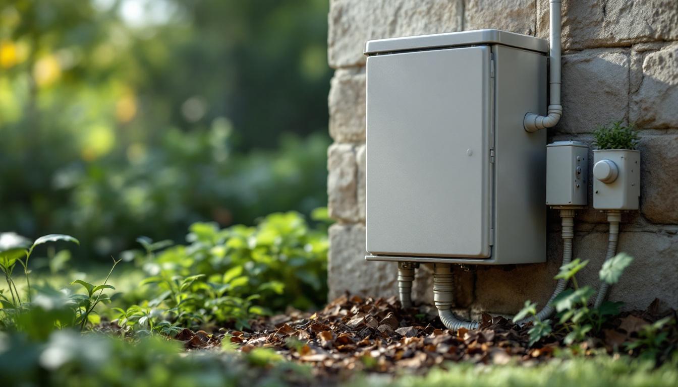 A photograph of a well-maintained outdoor electrical box extension