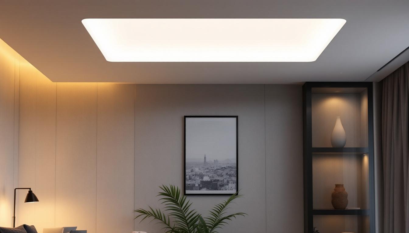 A photograph of a well-designed flat ceiling lighting installation in a modern interior space