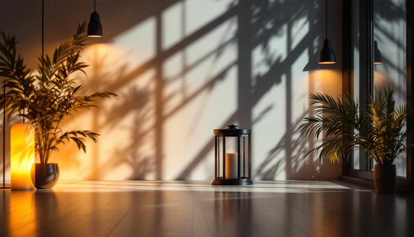 A photograph of a beautifully designed lighting installation in an interior space