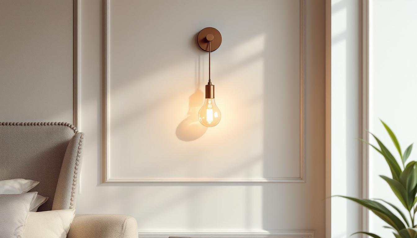 A photograph of a beautifully arranged sconce pendant light in a stylish interior setting