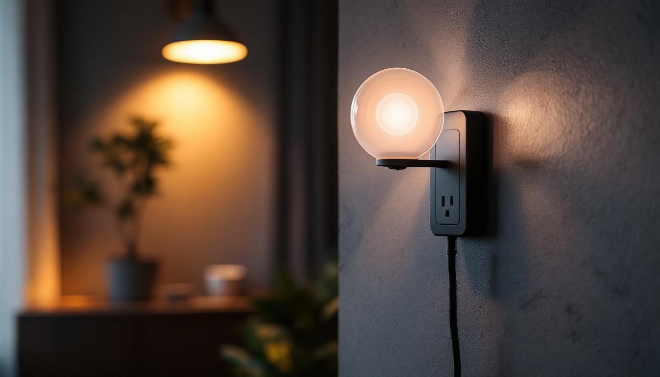A photograph of a modern led light fixture installed in a stylish interior setting