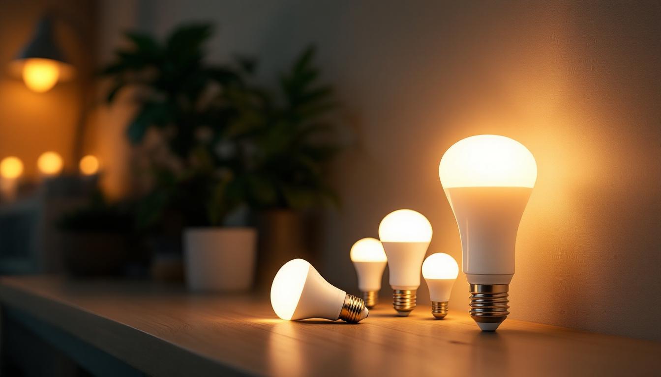 A photograph of a stylishly lit room showcasing various gu24 led bulbs in action