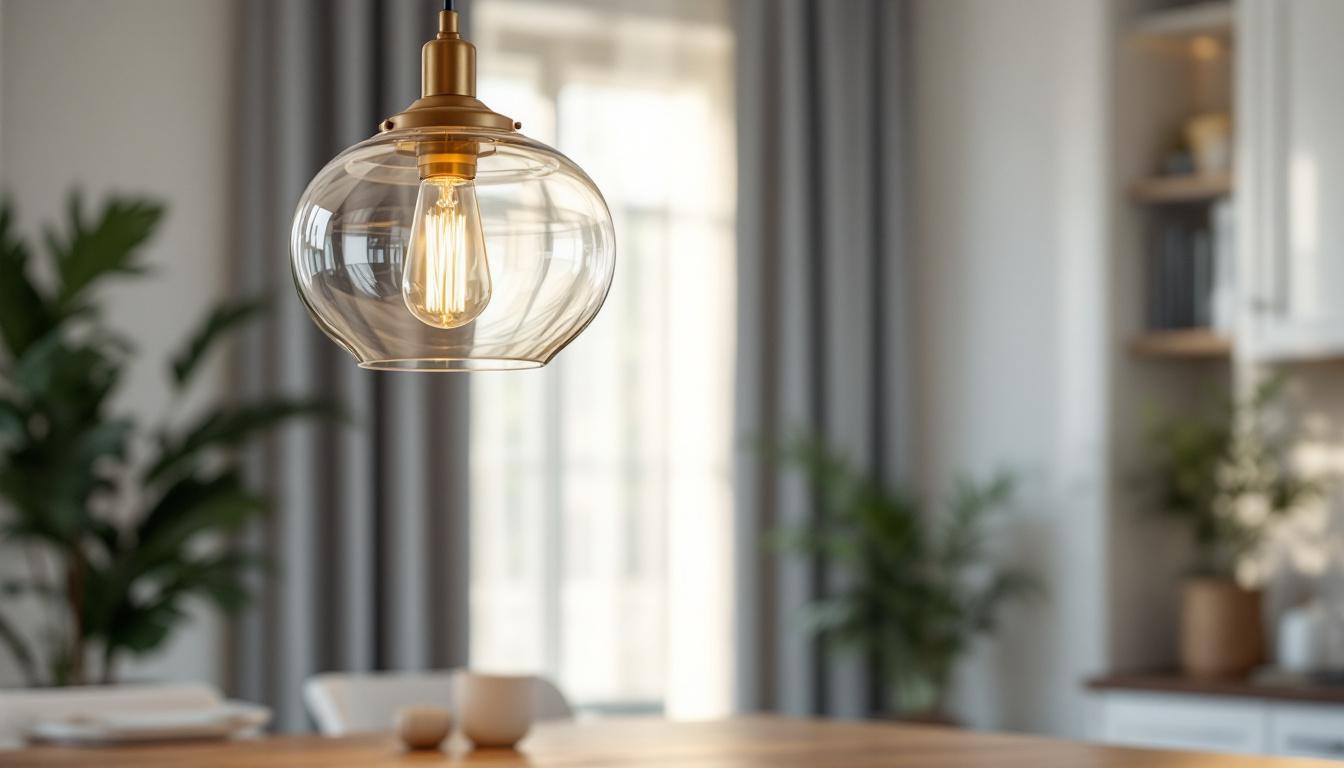 A photograph of a beautifully designed pendant light fixture in an elegantly styled room
