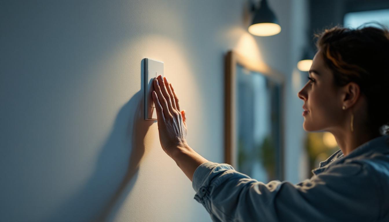 A photograph of a well-lit interior space showcasing various light switch heights in use