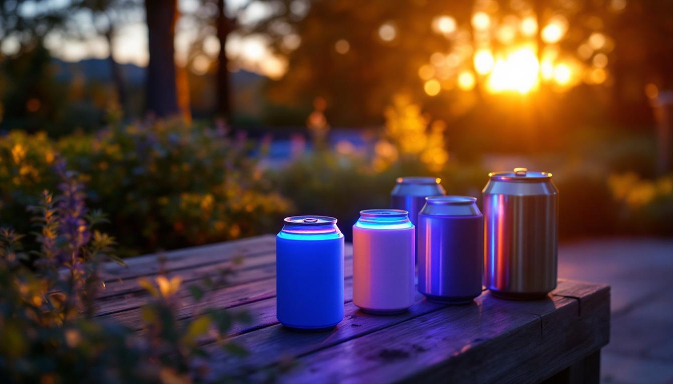 A photograph of capture a photograph of a well-lit outdoor space featuring various styles of can light covers