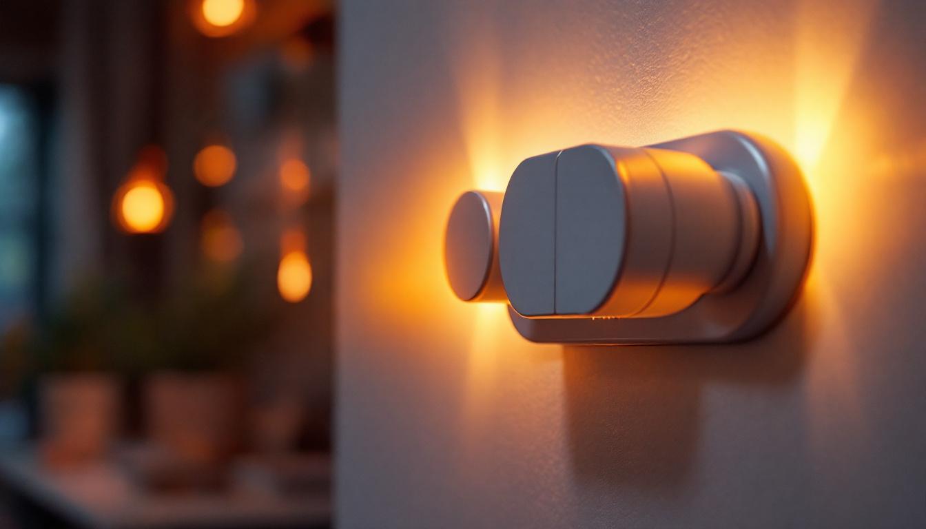 A photograph of a close-up shot of a 3-way dimmer switch being installed or adjusted