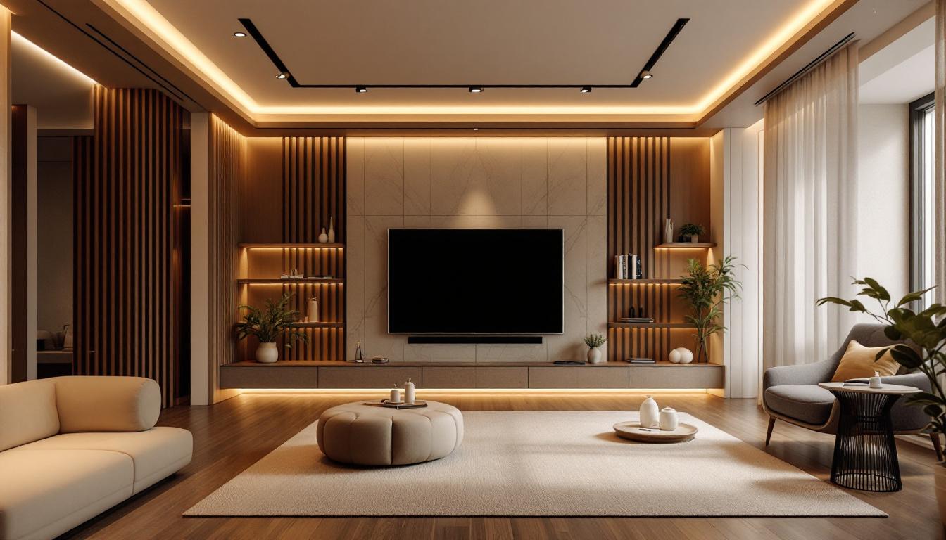A photograph of a beautifully designed room featuring cove lighting integrated into the ceiling