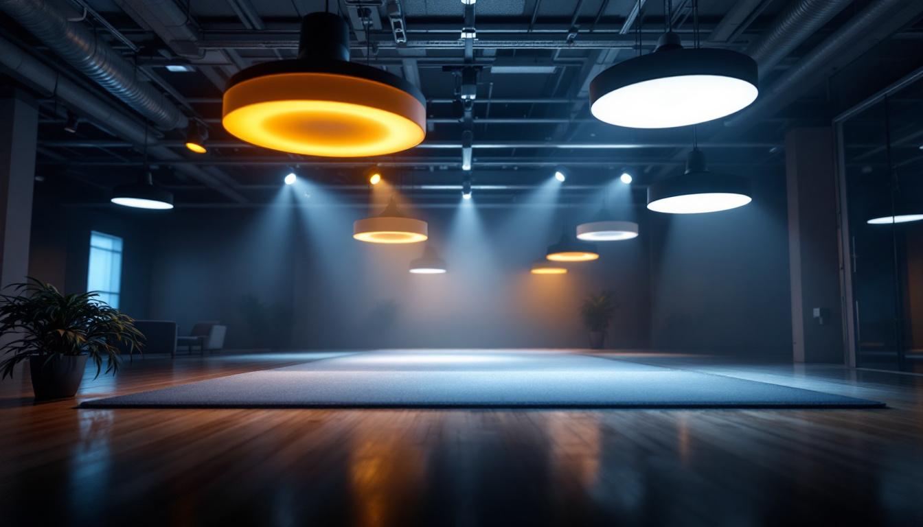 A photograph of a well-lit indoor space featuring various led fixtures in use