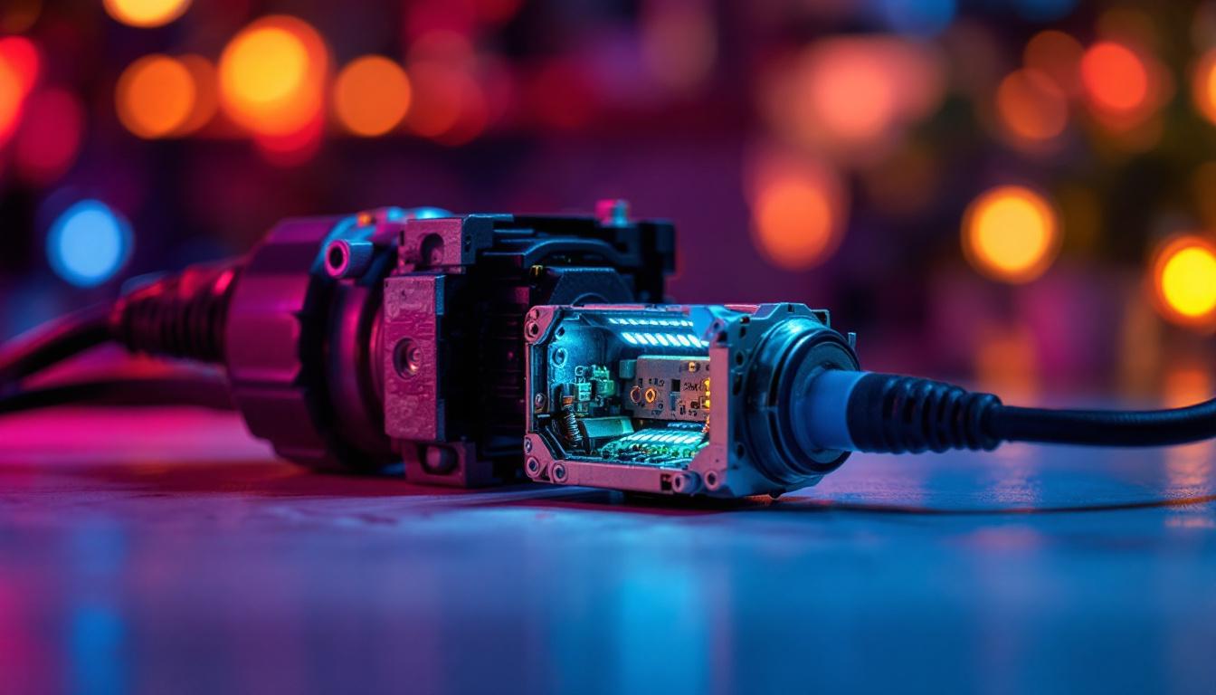 A photograph of a close-up of a faulty ballast alongside a vibrant