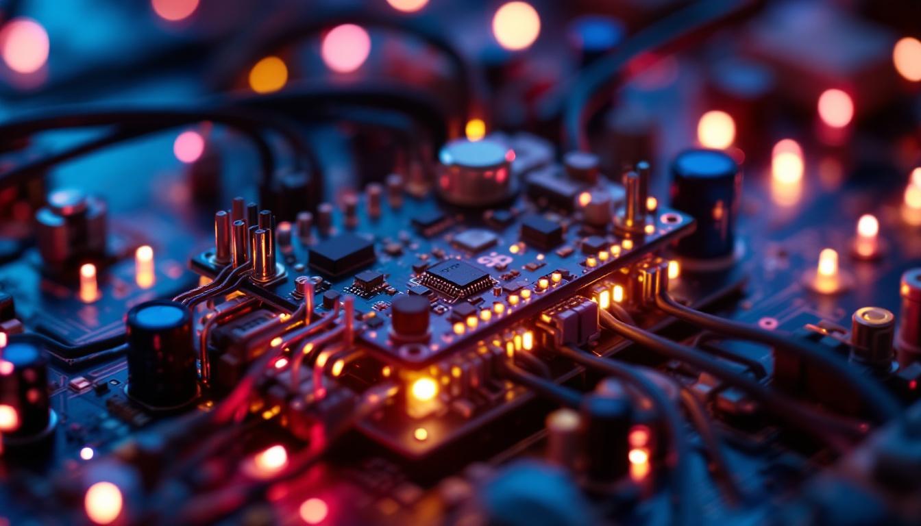 A photograph of a close-up shot of an led dimmer driver in action