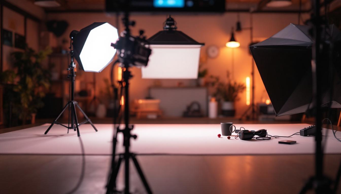 A photograph of a well-lit scene featuring a 4-foot light fixture in use