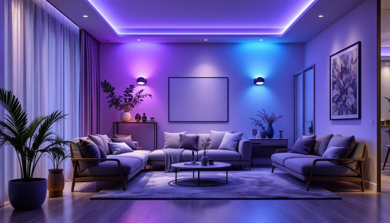 A photograph of a beautifully designed interior space illuminated by 8-inch led recessed lighting