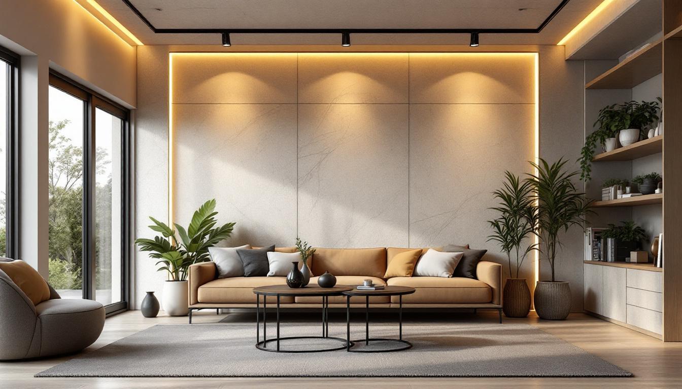 A photograph of a beautifully designed room featuring modern can light trims