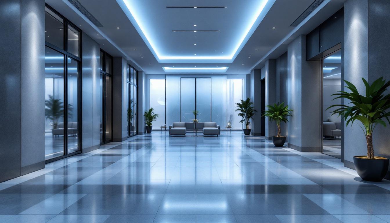A photograph of a beautifully designed architectural space featuring innovative led lighting