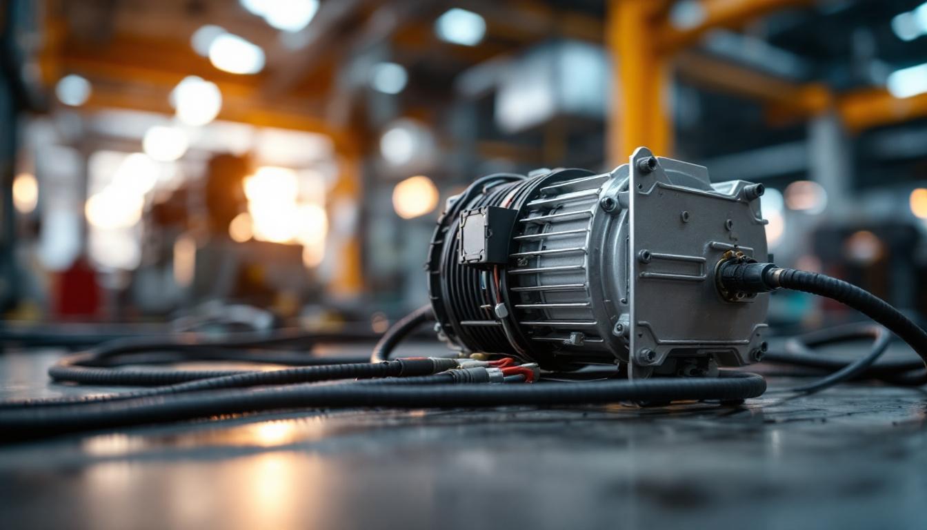 A photograph of a close-up shot of a 1000w high-pressure sodium ballast in a well-lit industrial setting
