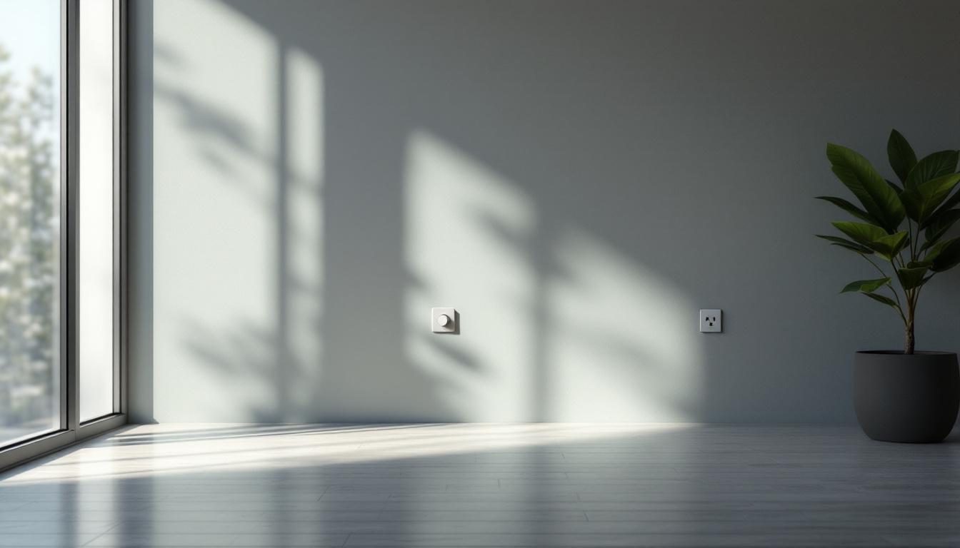 A photograph of a well-lit room showcasing various stylish plug-in outlets integrated into the decor