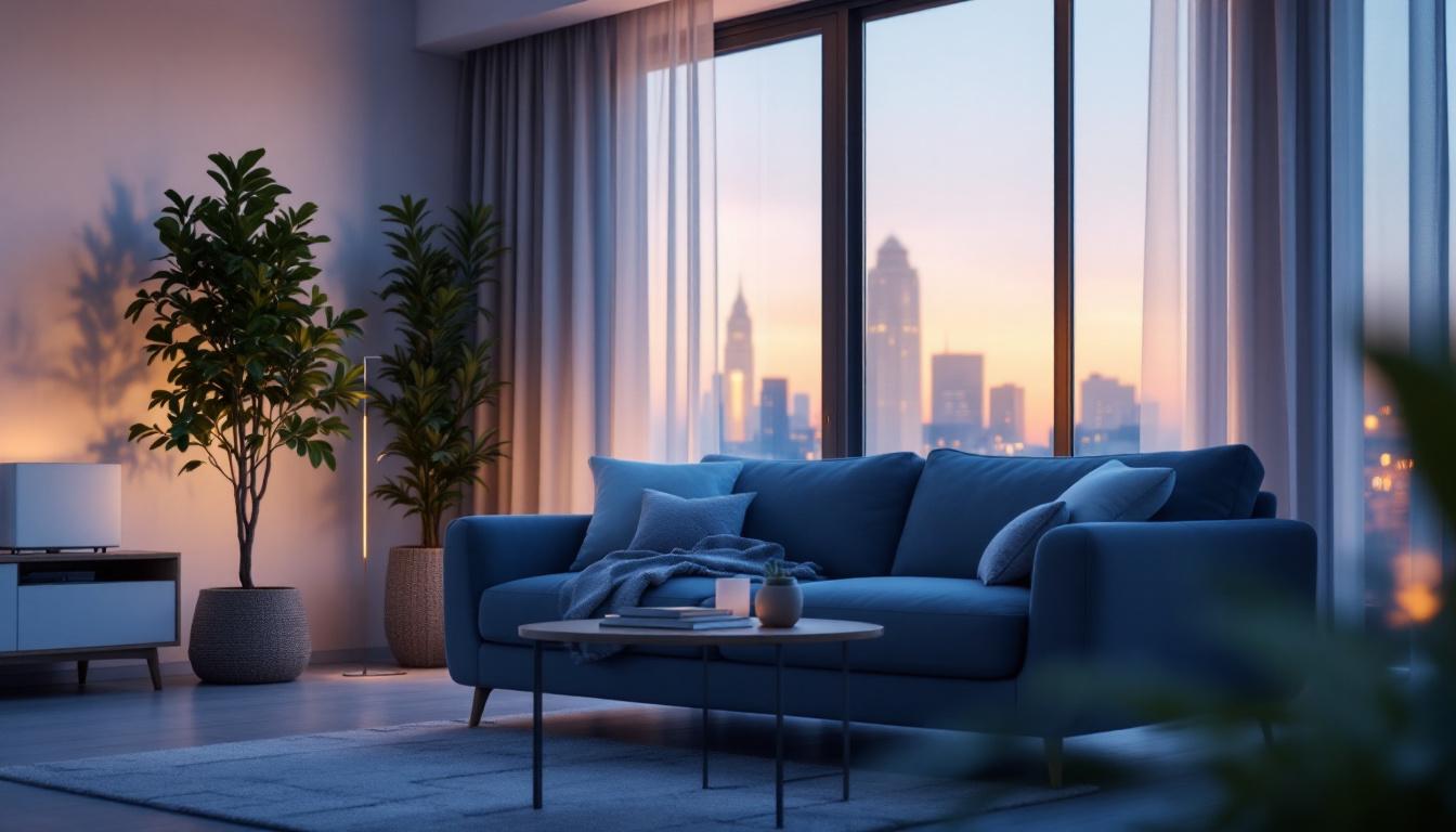 A photograph of a modern home equipped with a sleek backup inverter system