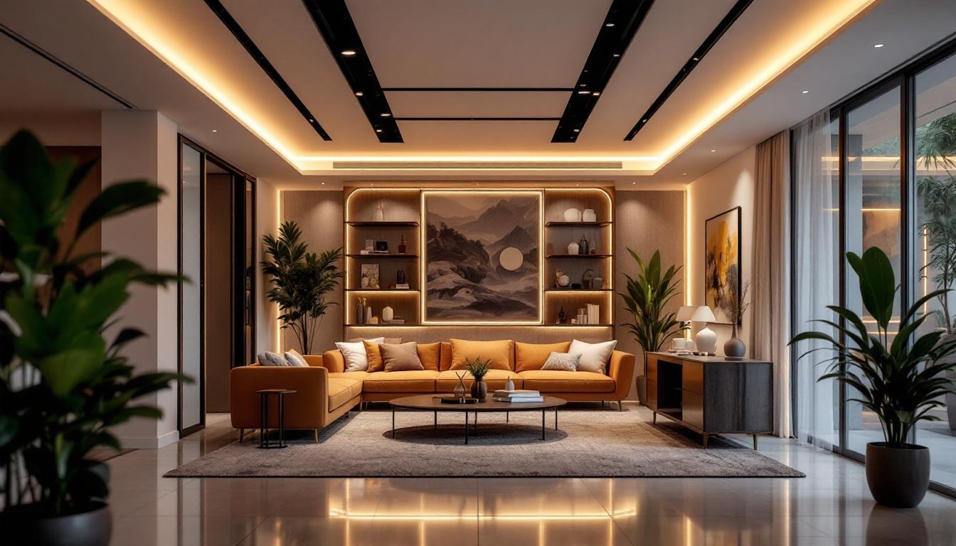 A photograph of a beautifully designed interior space that prominently features innovative led lighting solutions