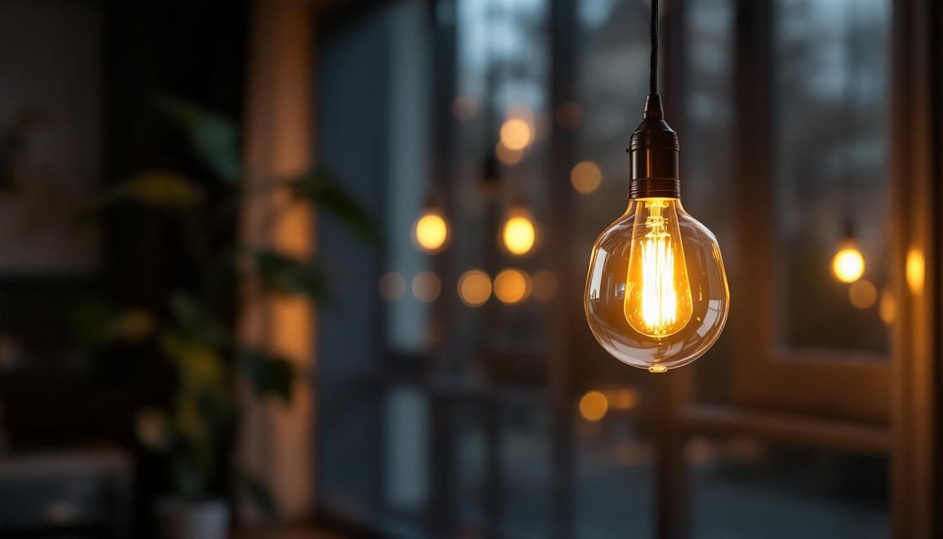 A photograph of a beautifully designed pendant light fixture in a stylish interior setting