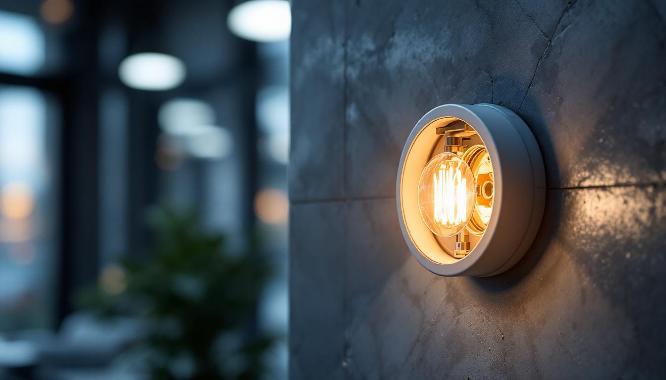 A photograph of a well-designed receptacle light installation in a modern setting