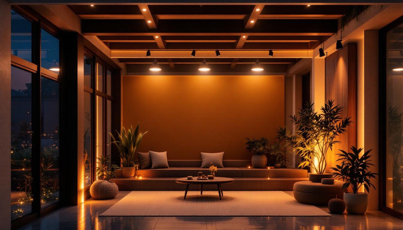 A photograph of a well-lit indoor or outdoor space showcasing 60 ft led lights in use