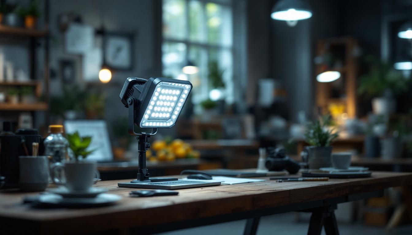 A photograph of a 100w led light in a practical setting