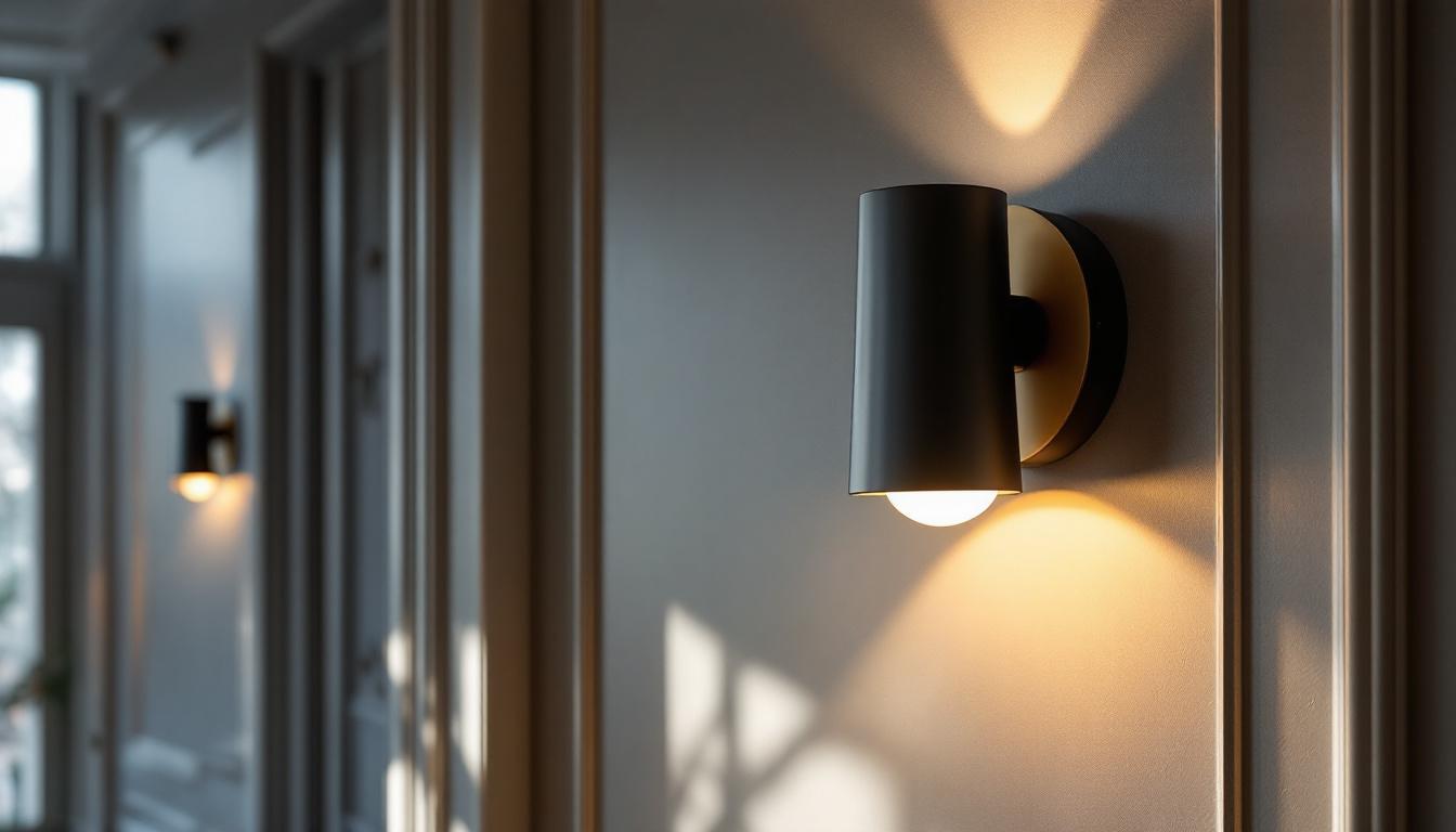 A photograph of a beautifully designed large sconce installed in an elegant interior setting