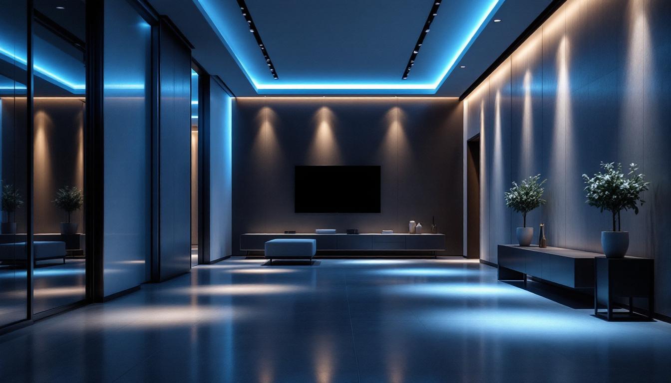 A photograph of a beautifully designed interior space showcasing recessed lighting in action