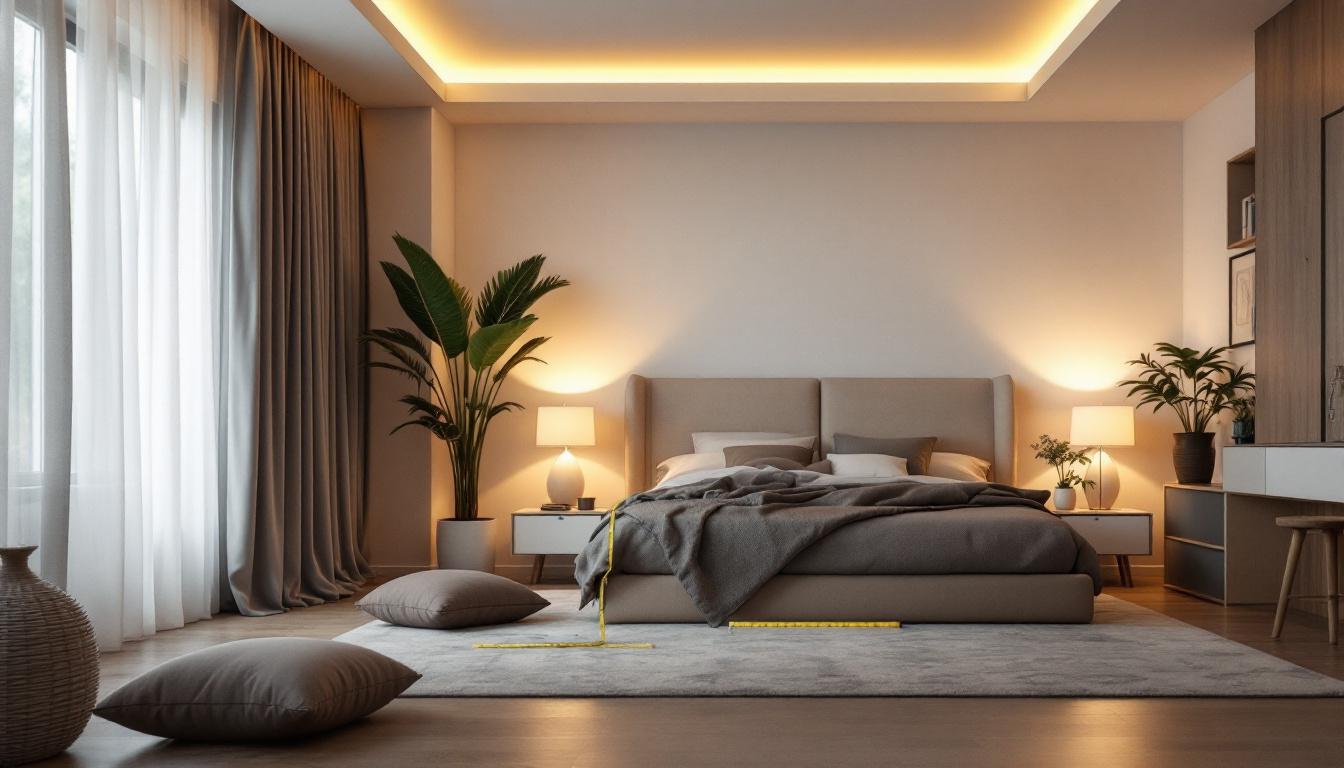 A photograph of a beautifully designed room featuring faux recessed lighting