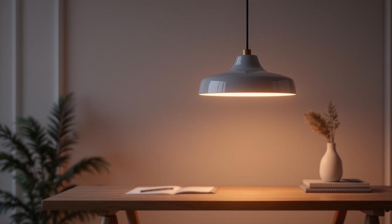 A photograph of a beautifully designed hanging pendant light in a stylish interior setting