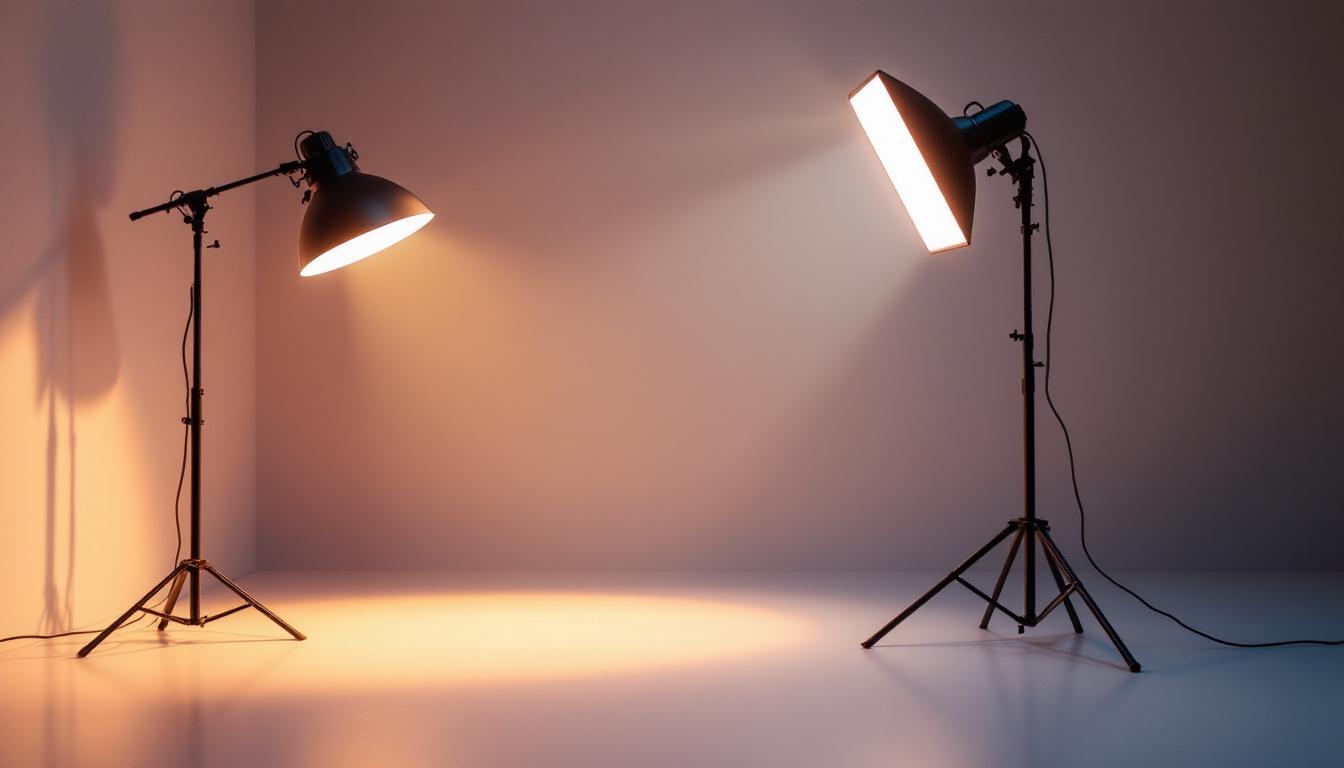 A photograph of a dynamic scene showcasing a movable light source in action