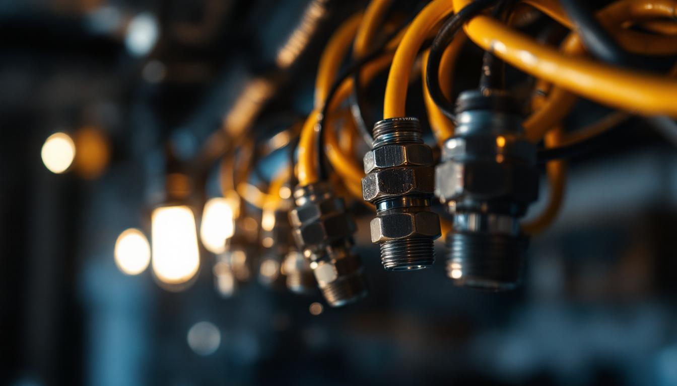 A photograph of a close-up of waterproof wire nuts in use