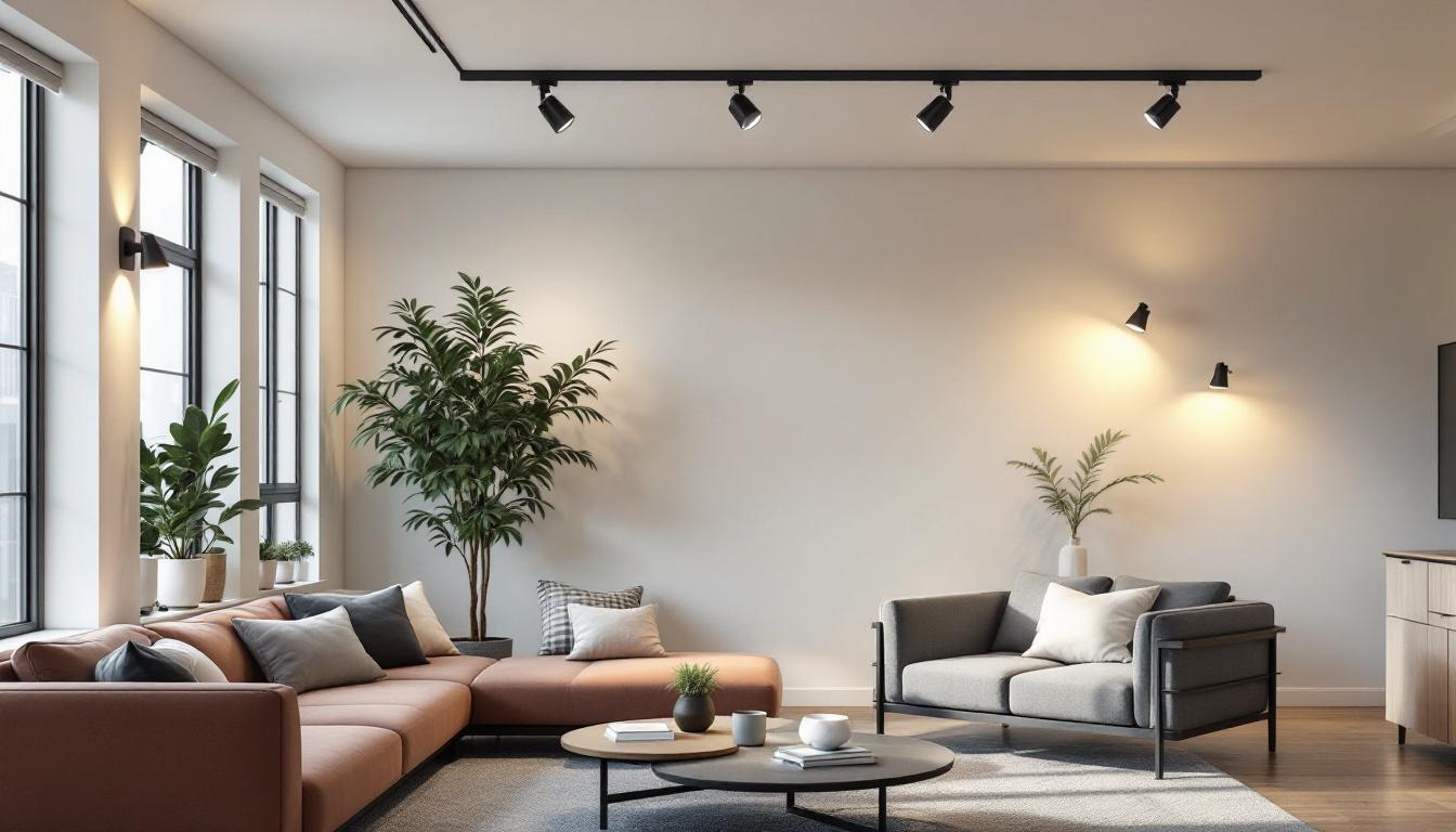 A photograph of a modern interior space showcasing sleek