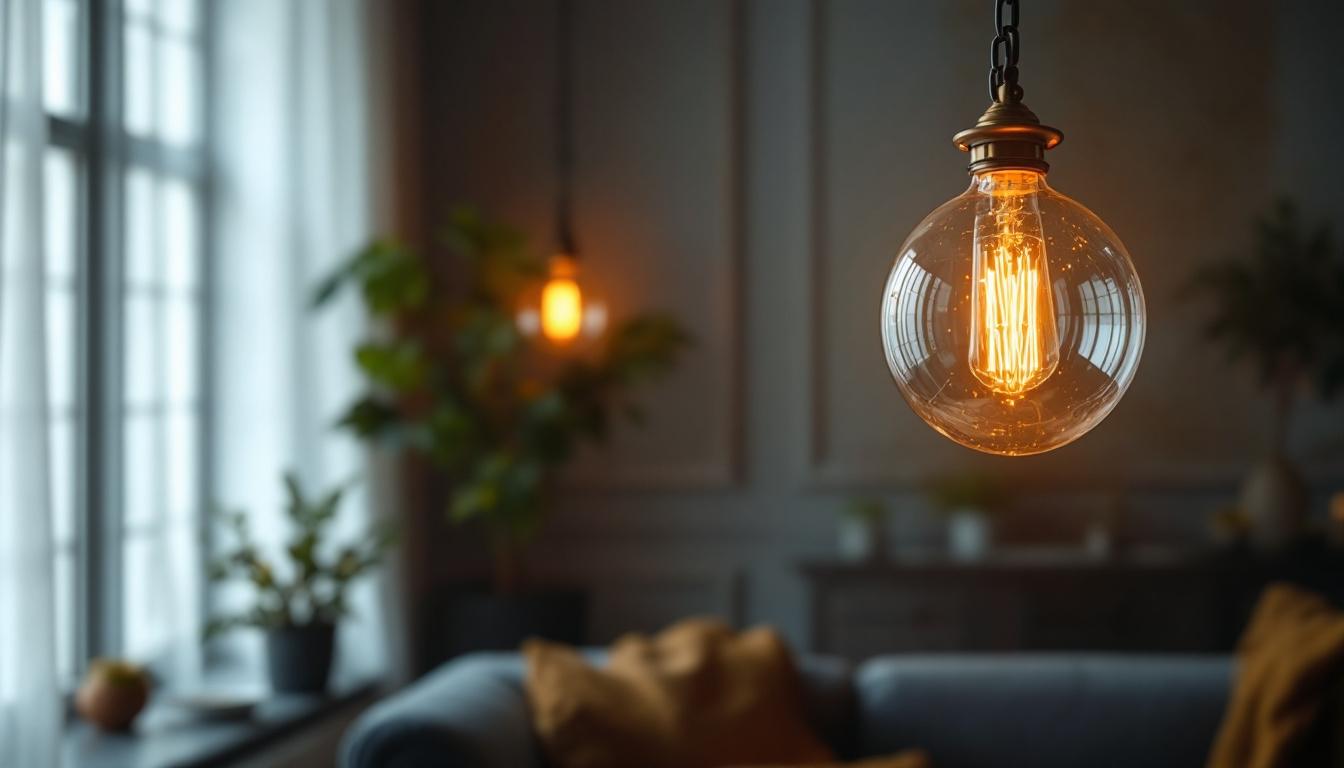 A photograph of a beautifully designed chain hung light fixture in an elegant interior setting