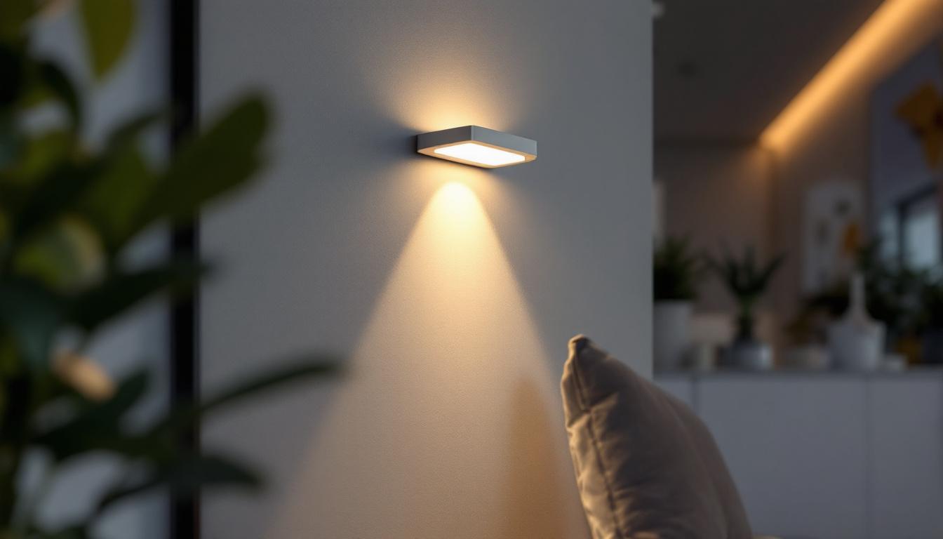 A photograph of a stylishly designed led can light trim installed in a modern home setting