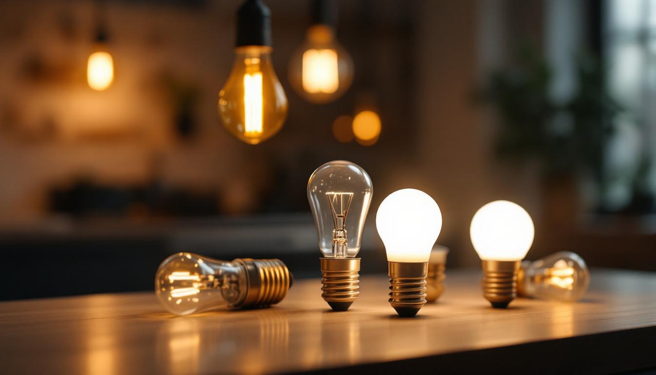 A photograph of a variety of bulb sockets displayed in a well-lit setting
