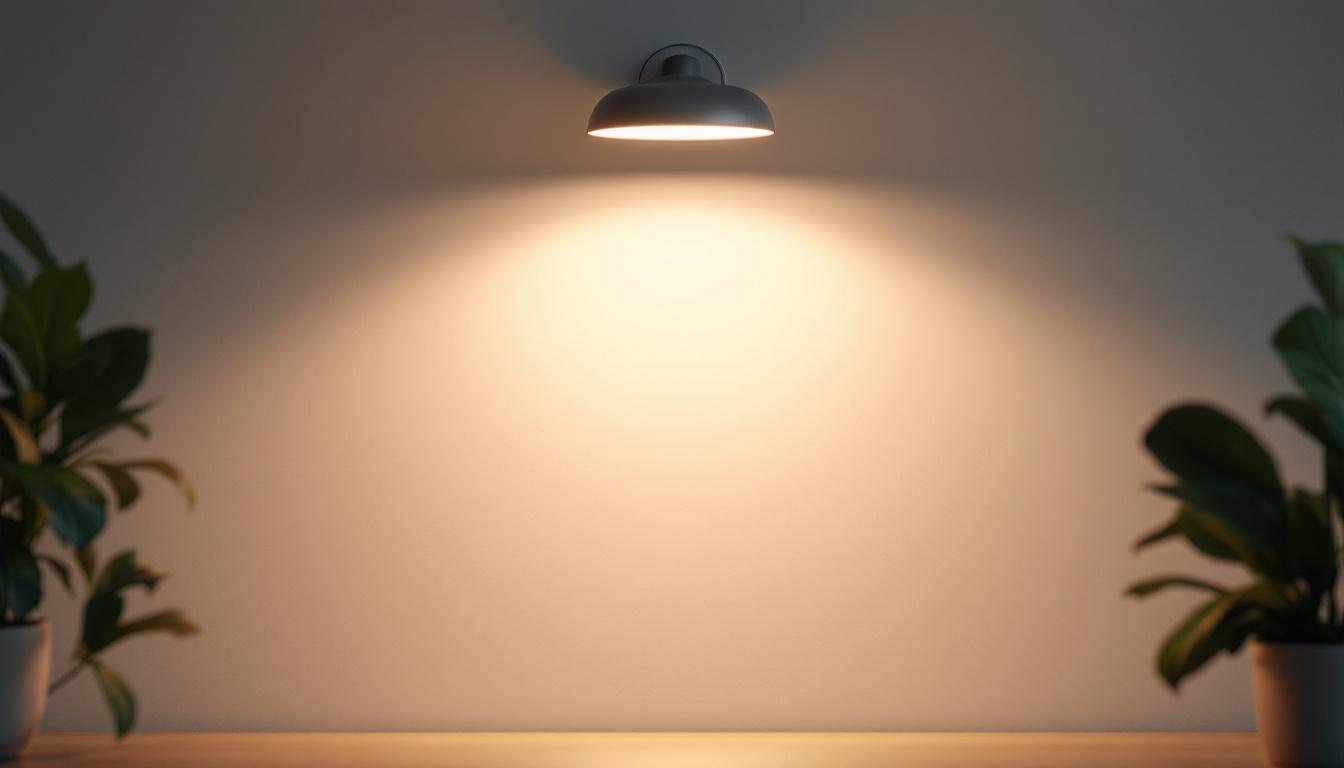 A photograph of a modern standard light fixture in a well-lit environment