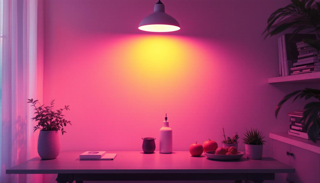 A photograph of a dimmable led fixture in a well-lit room
