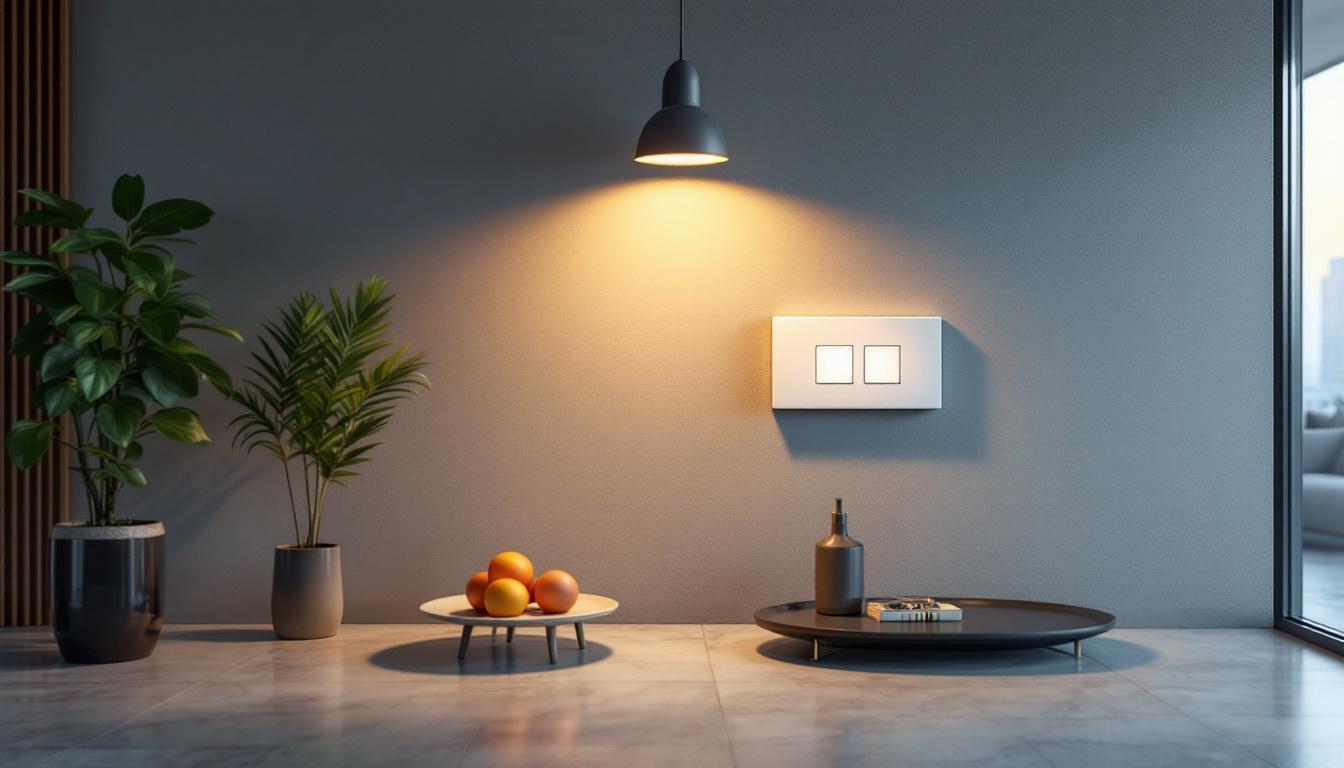 A photograph of a well-lit interior space showcasing a low voltage timer switch in action