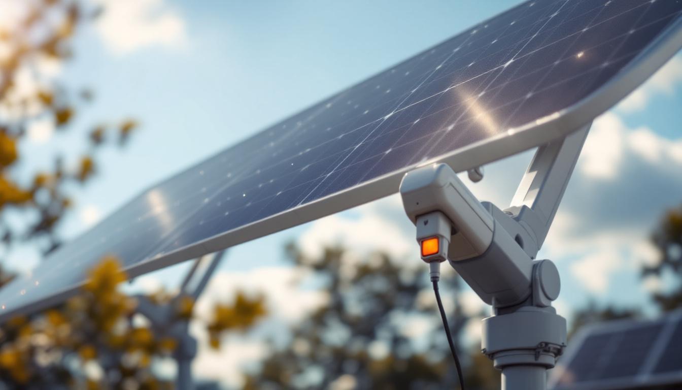A photograph of a large solar light installation in an outdoor setting