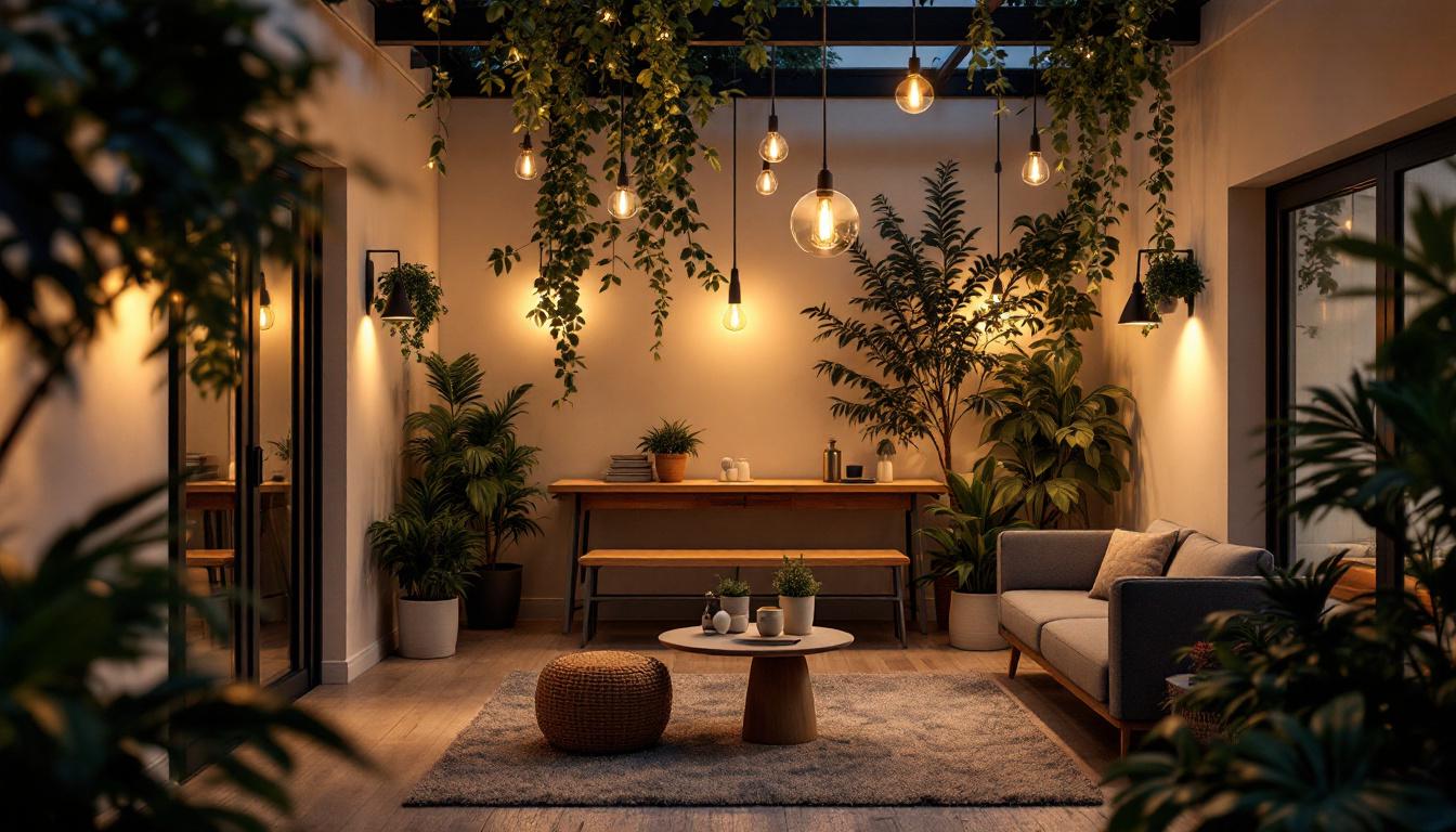 A photograph of a well-lit indoor or outdoor space showcasing ge lighting products in use