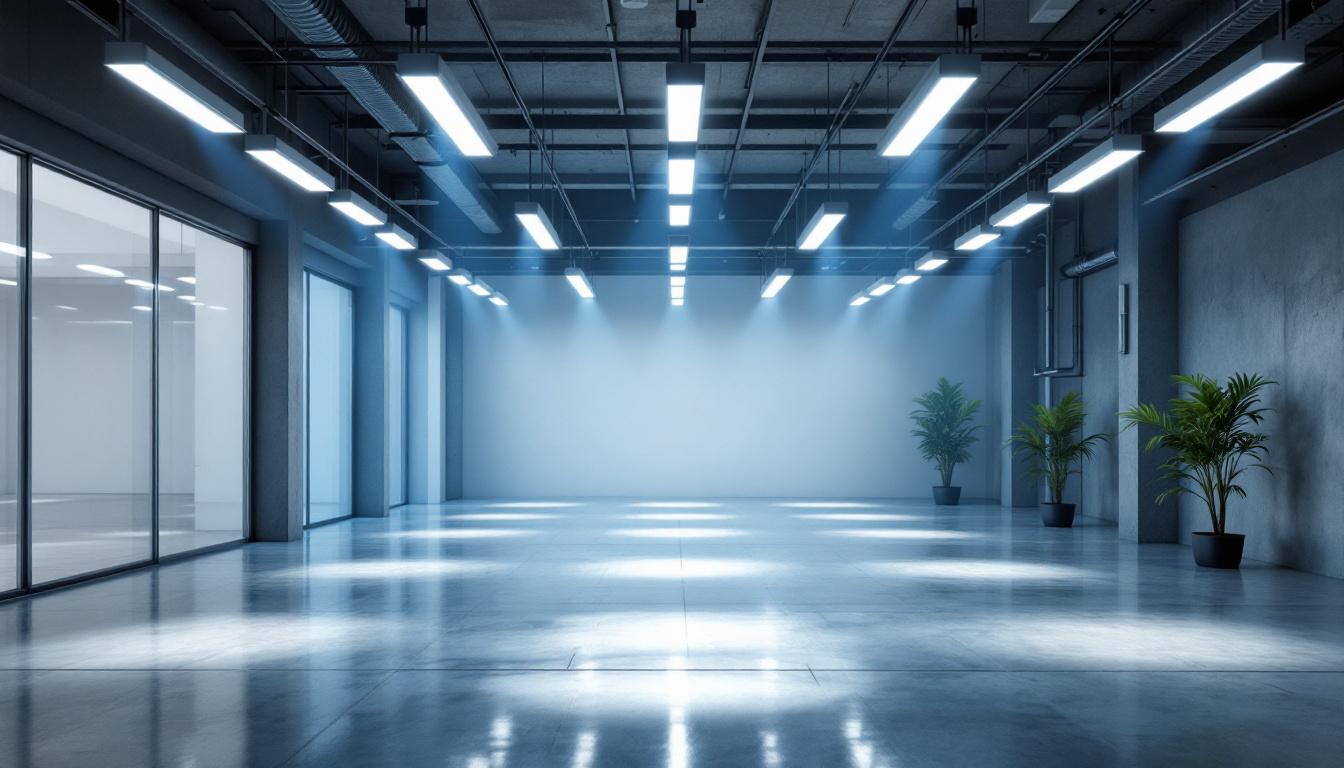 A photograph of a well-lit commercial space showcasing 8-foot led light fixtures in action
