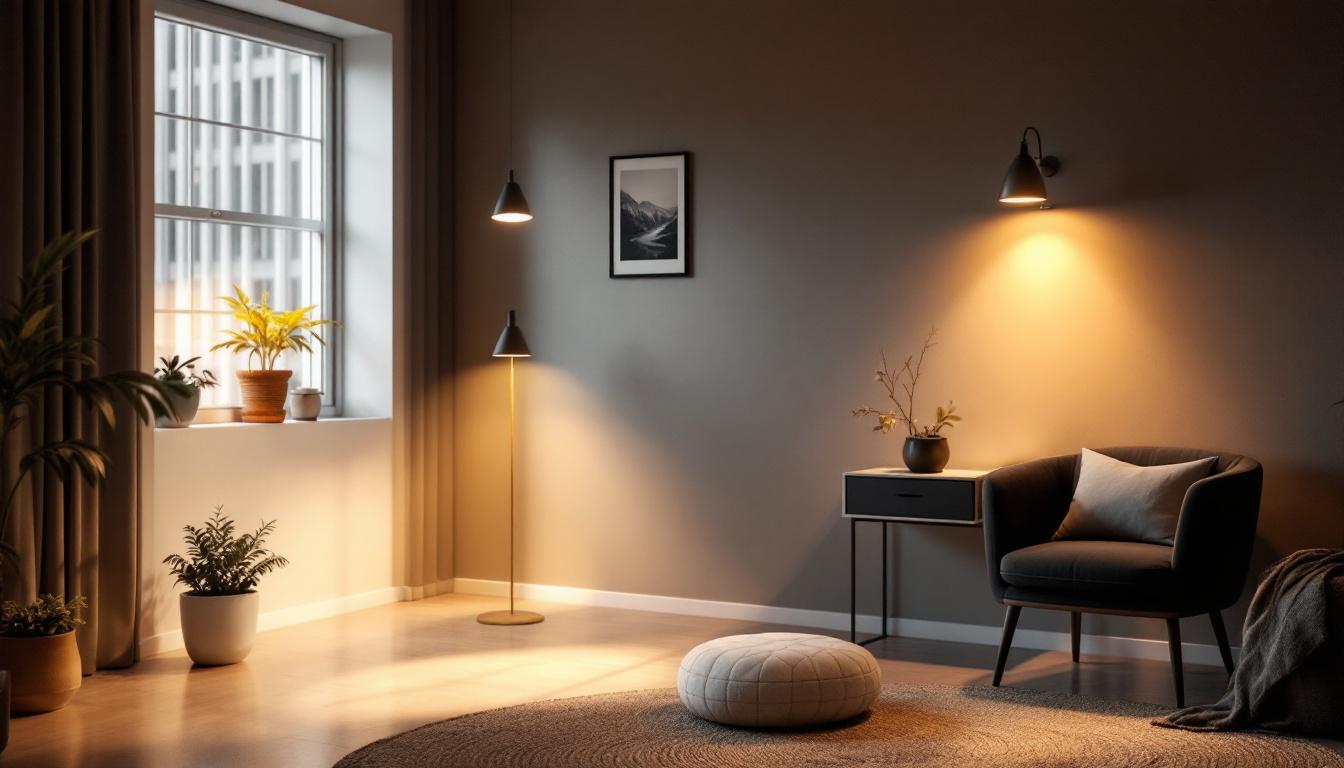 A photograph of a well-designed interior space featuring low-glare lighting