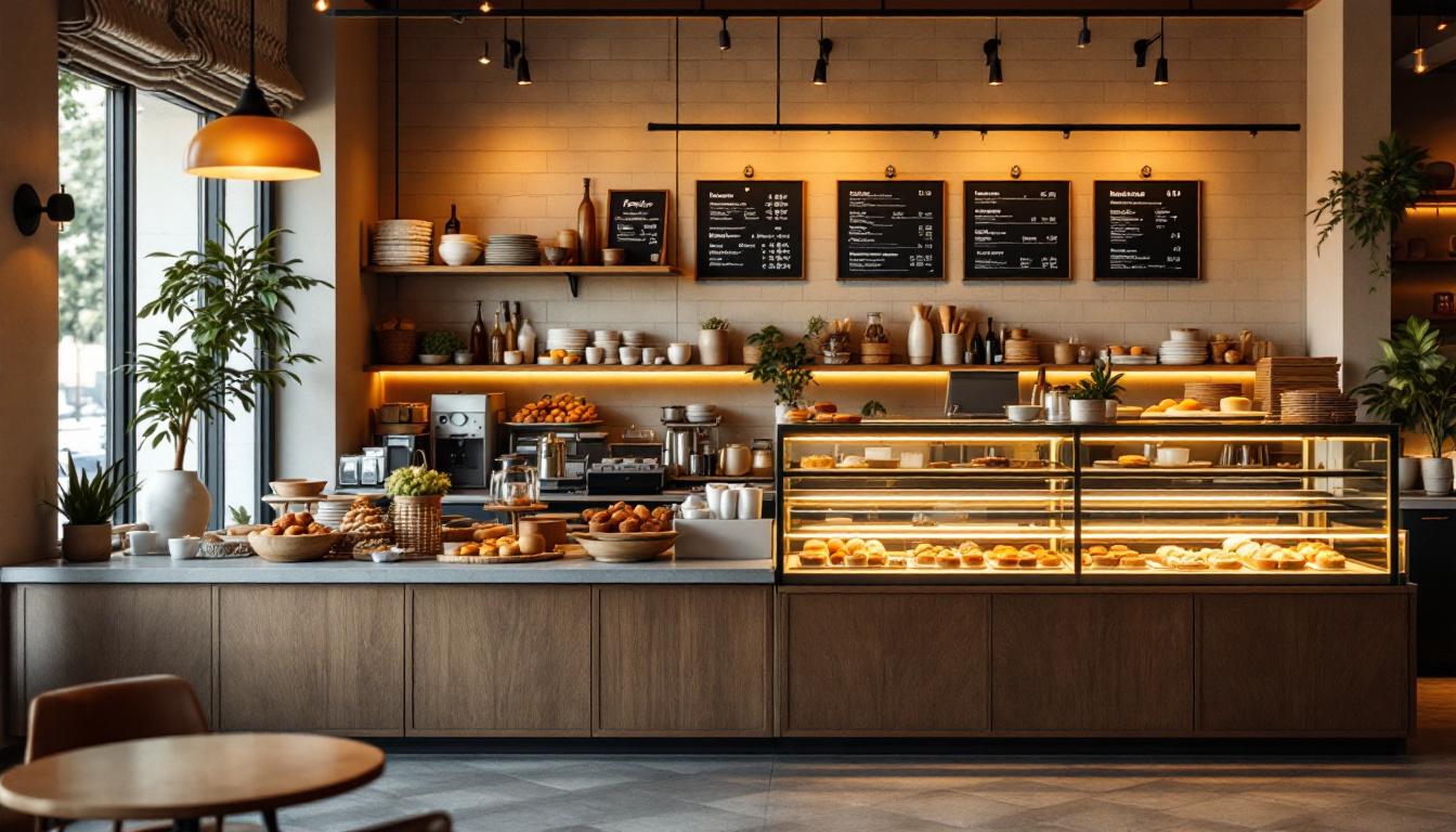 A photograph of a beautifully designed bakery interior