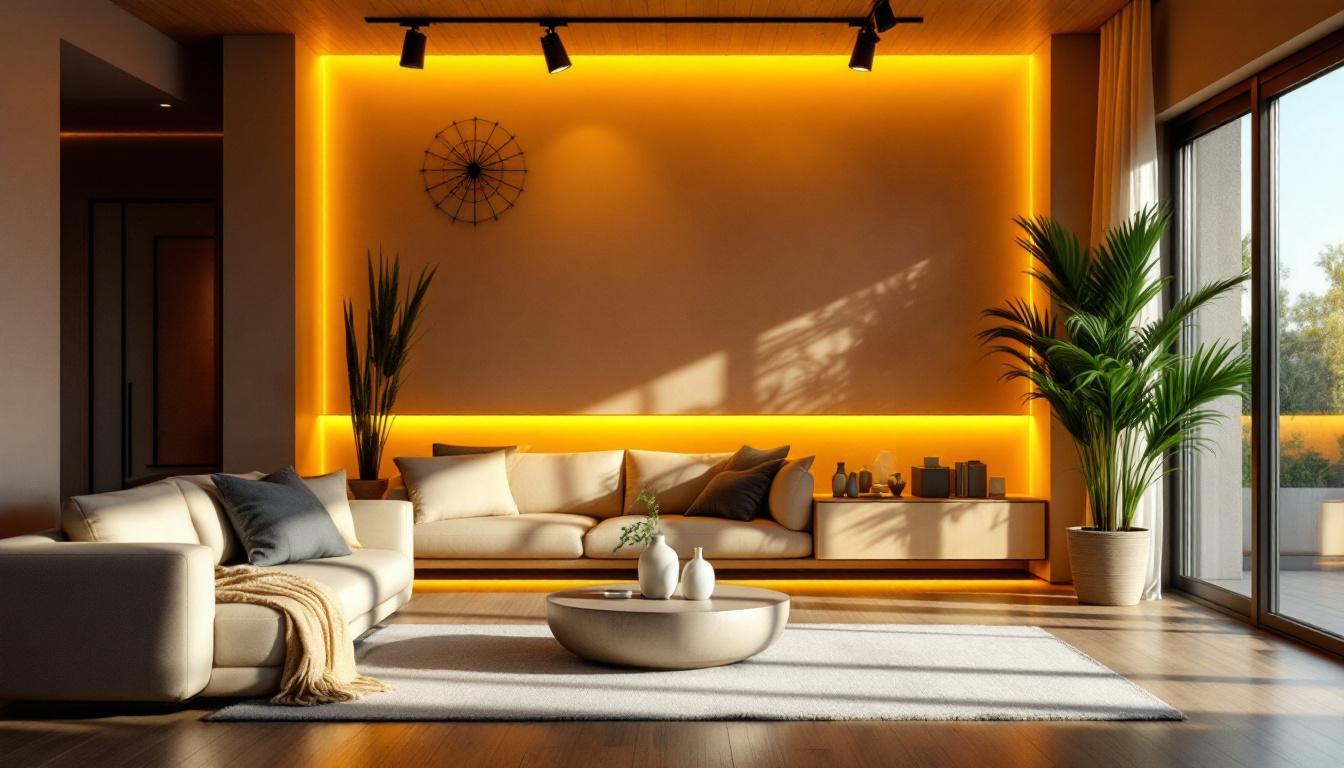 A photograph of a well-lit indoor space showcasing the warm glow of a 3500k bulb