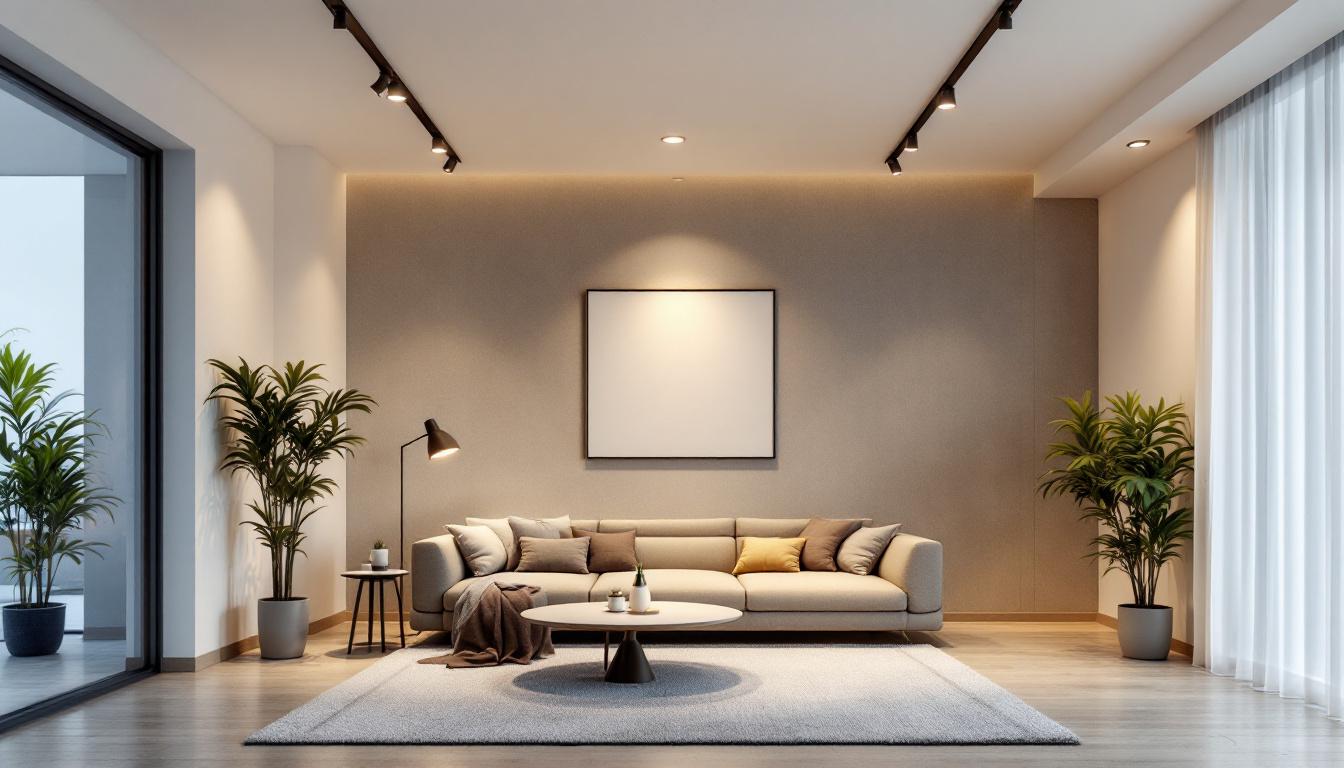 A photograph of a well-lit interior space featuring modern led recessed lights