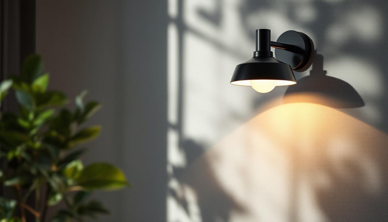A photograph of a stylishly designed lighting fixture in a modern interior setting