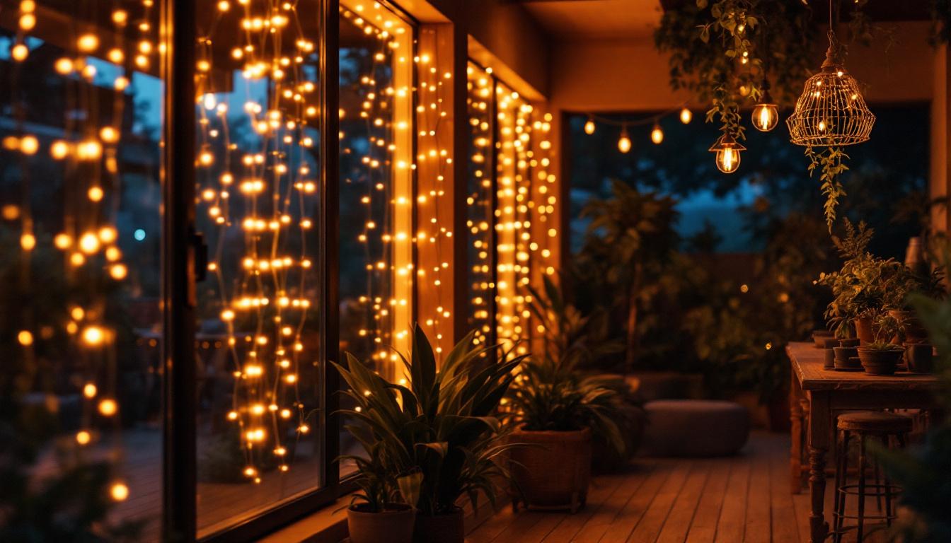 A photograph of a beautifully lit indoor or outdoor scene showcasing the warm