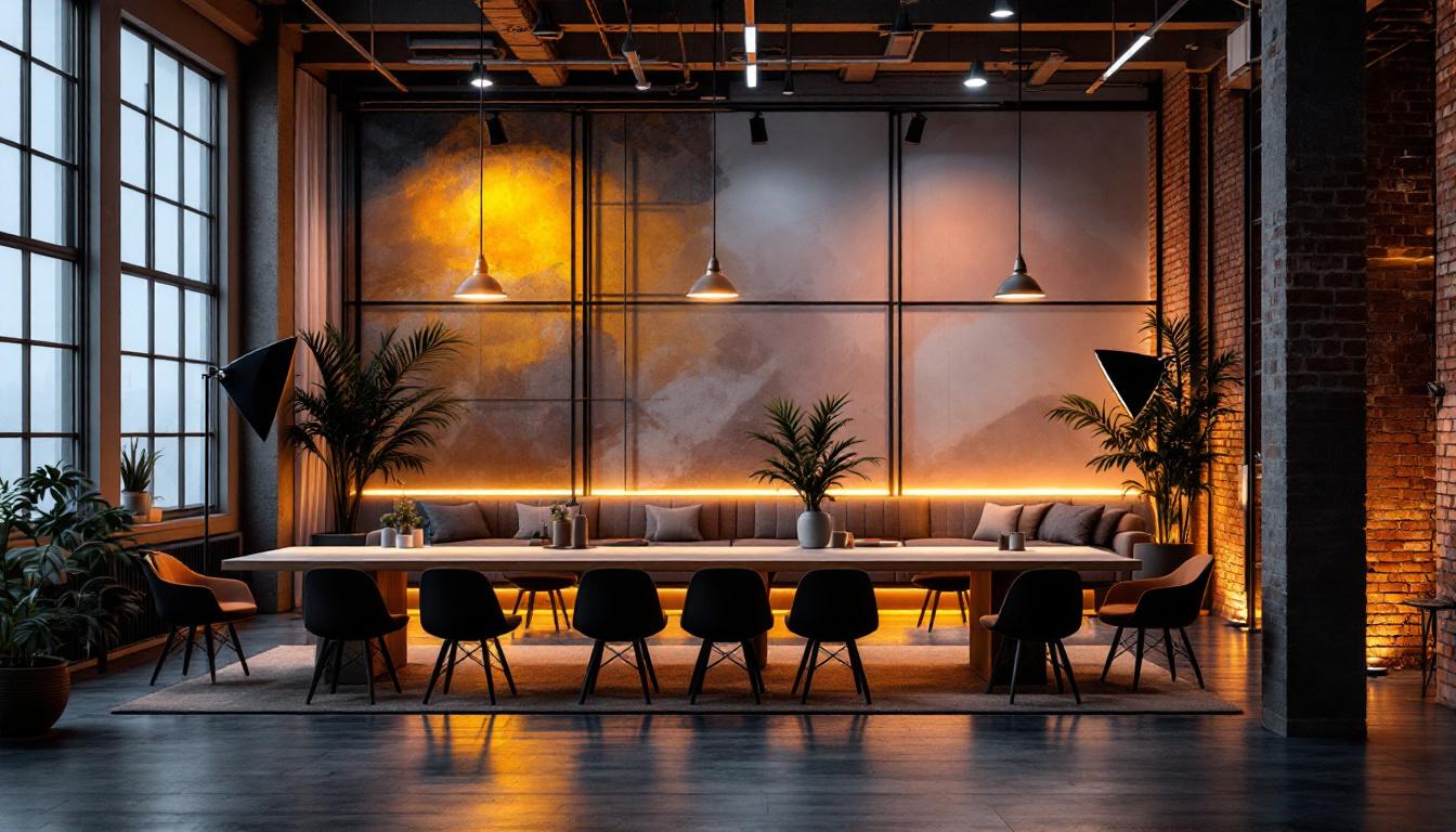 A photograph of a contrasting lighting setup that showcases both industrial and commercial environments